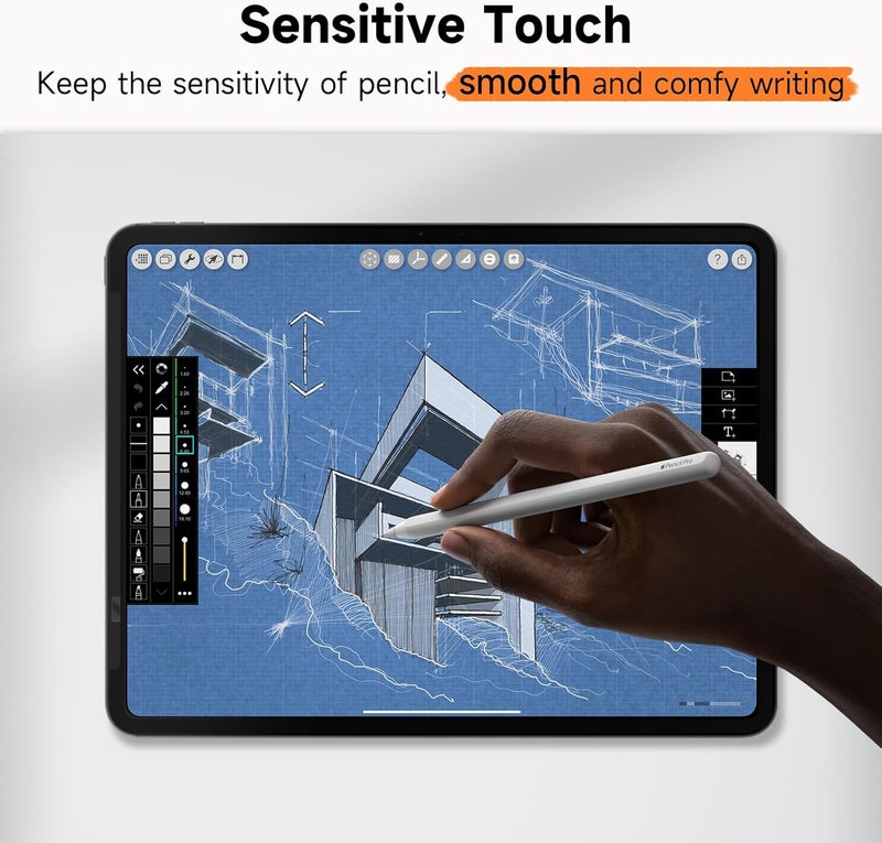 Mamol 360° Privacy Screen Protector for iPad Mini 6 8.3 2021/ Mini 7 2024 (A17 Pro), Anti Glare Blue Light 4 Way Anti Spy Screen Filter, Magicsuction Protector for 8.3” iPad (Landscape+Portrait Privacy) - Image 5